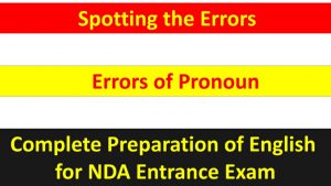 Spotting the Errors - Errors of Pronoun